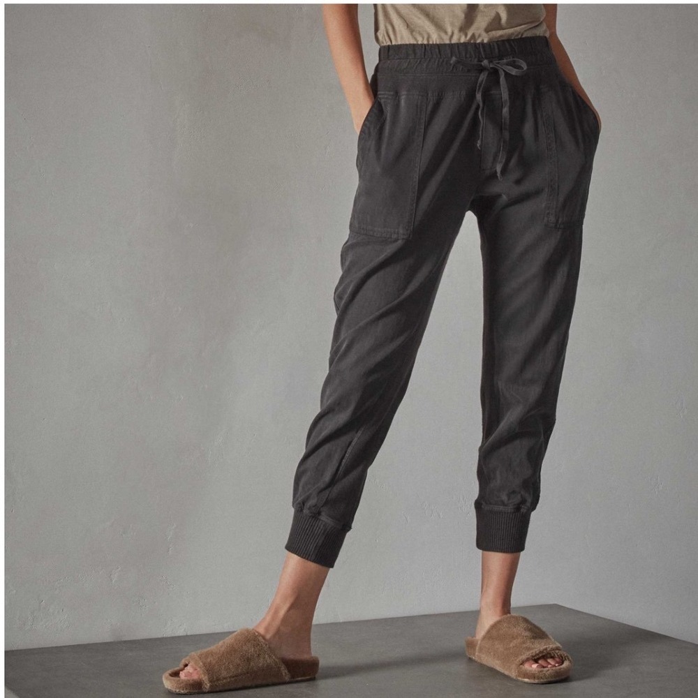 James Perse Mixed Fabric Cotton Joggers Size 4 Athleisure Casual Si3 XL